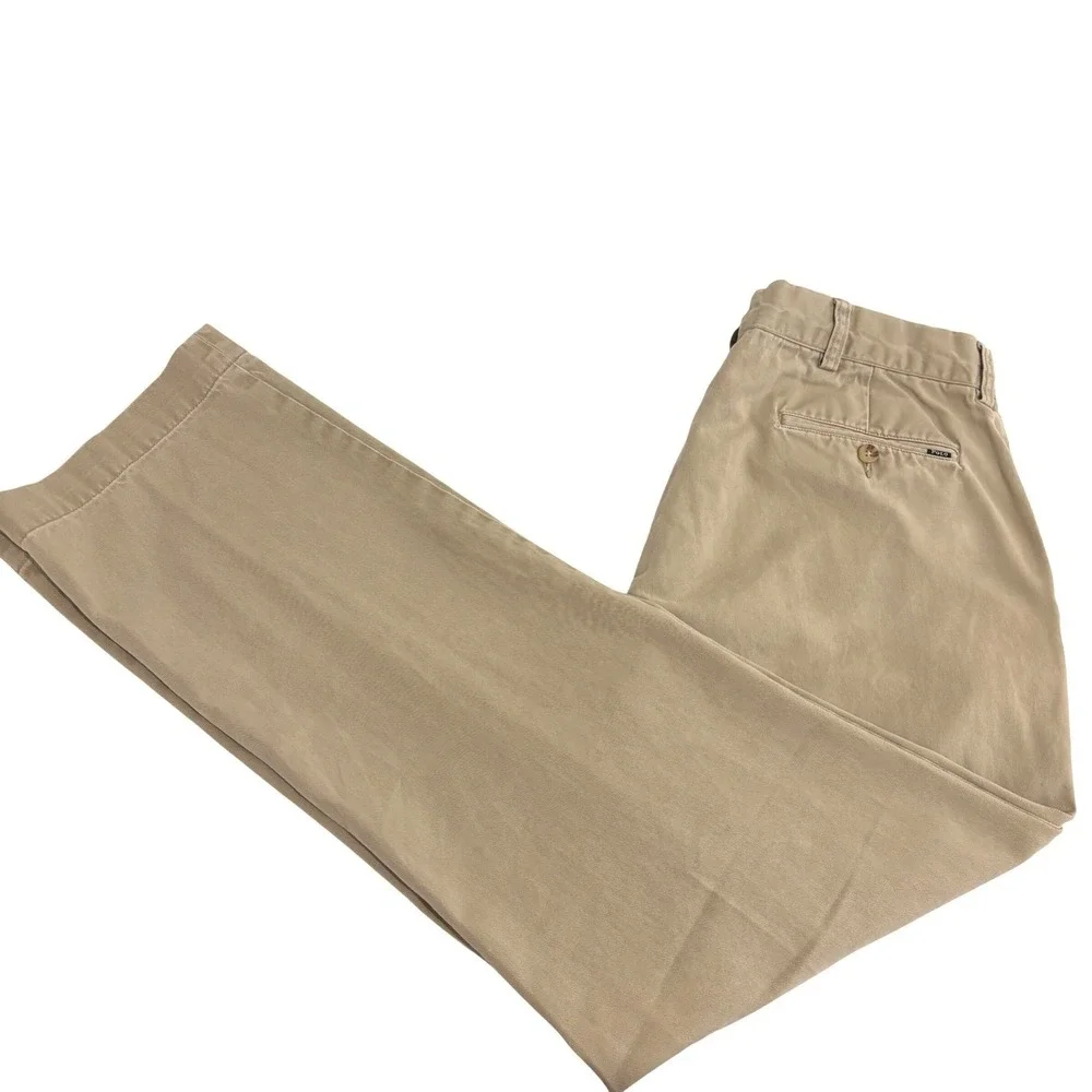 Polo Ralph Lauren Straight Leg Chino Pant Mens 36x32 Tan Classic Fit Flat Front